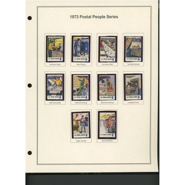1973 Postal People Series Stamp Set