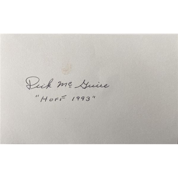 Dick McGuire HOF 1993 original signature