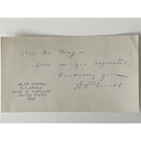 Army General W.R. Arnold signed cover