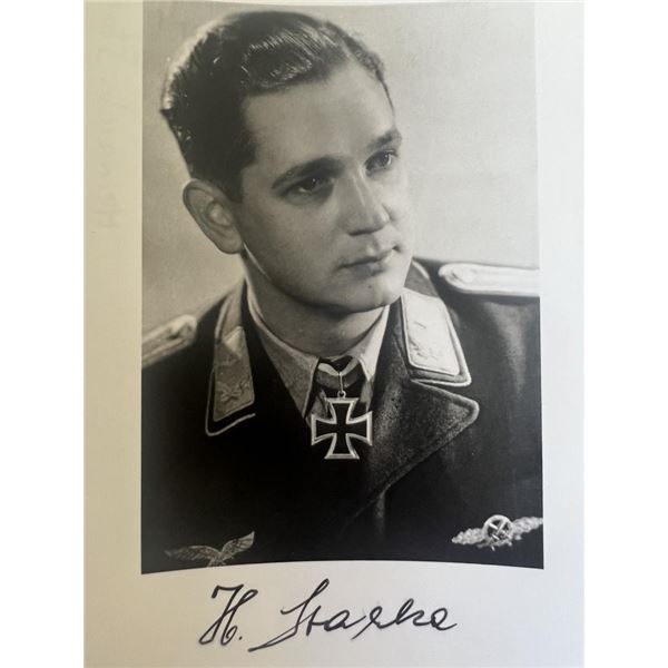Leutnant Heinrich Starke signed photo