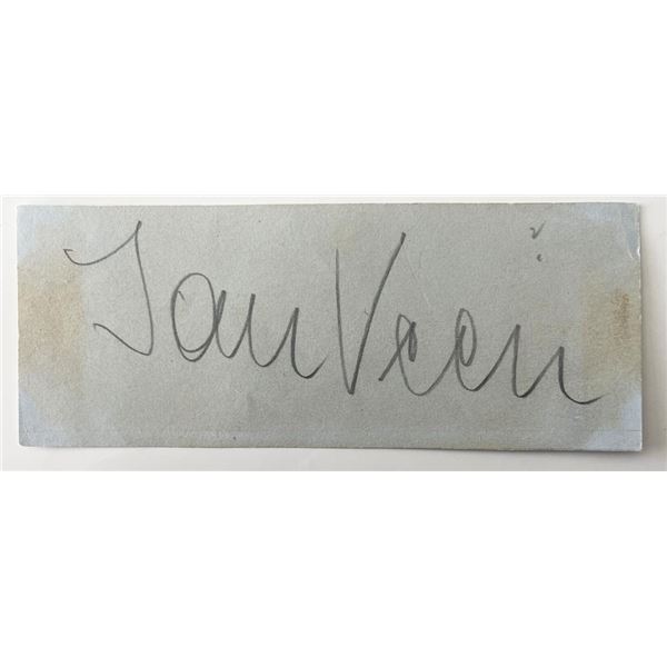 Austrian dancer Jan Veen original signature