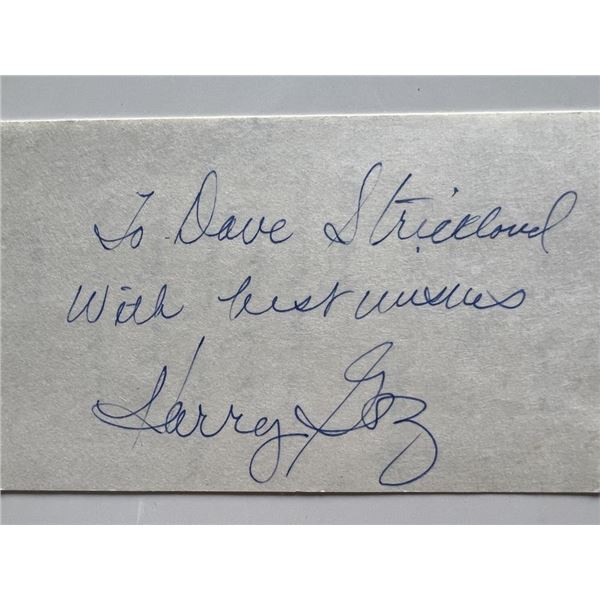 Harry Goz original signature