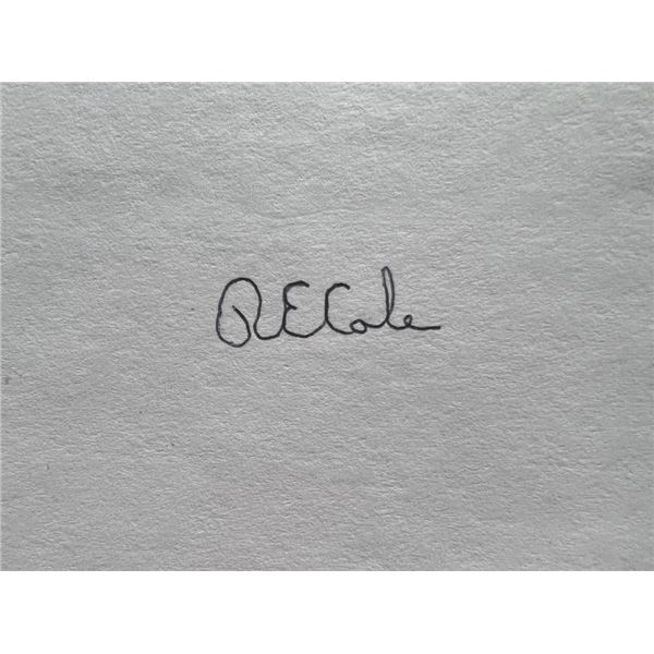 R.E. Cole original signature