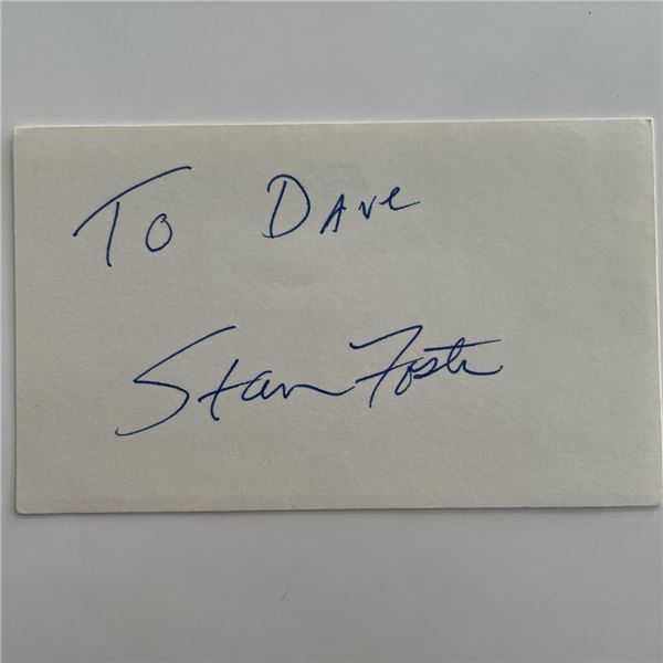 Stan Foster signature cut