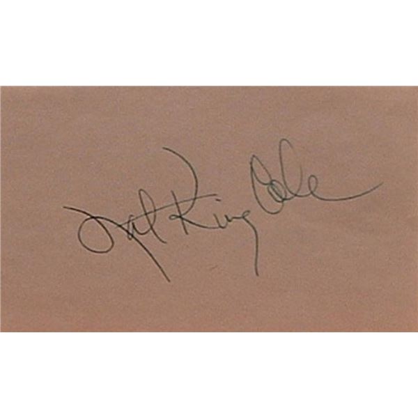 Nat King Cole signature slip