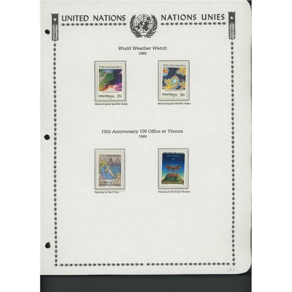 United Nations New York Stamps 1989