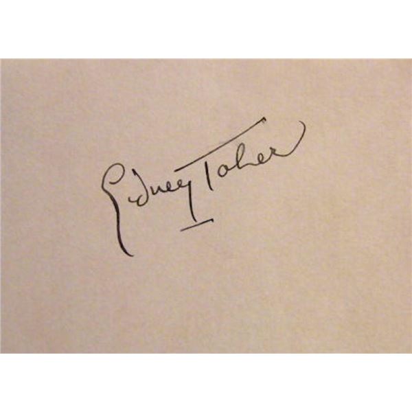 Charlie Chan Sidney Toler signature slip