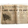 Image 1 : WWII 1944 New York World Telegram Original Vintage Newspaper