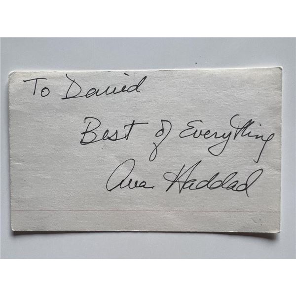 Ava Haddad original signature