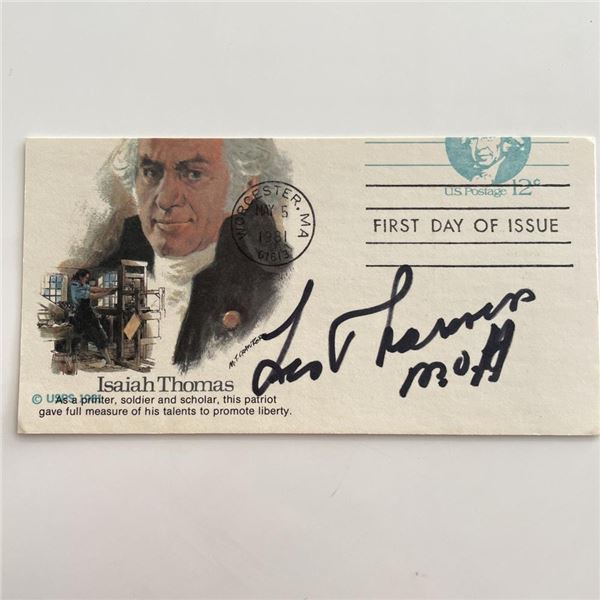 Rugby Player Les Thomas signed card