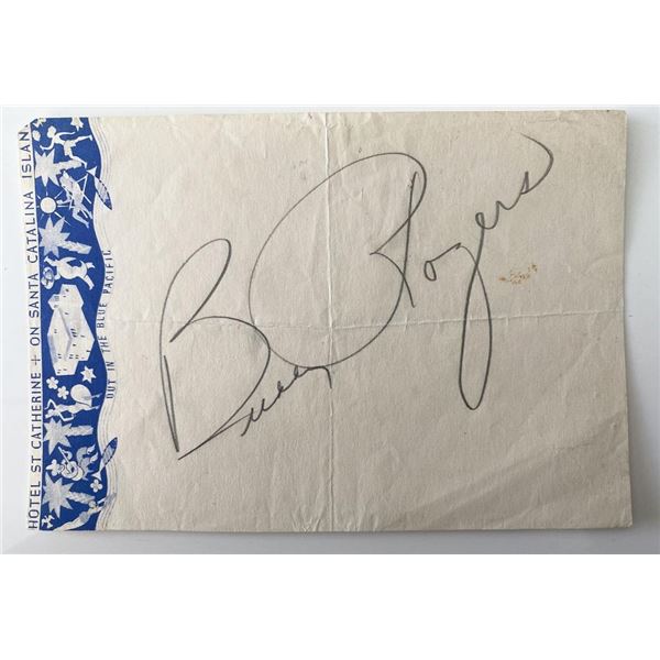 WWF Nature Boy Buddy Rogers signed postcard