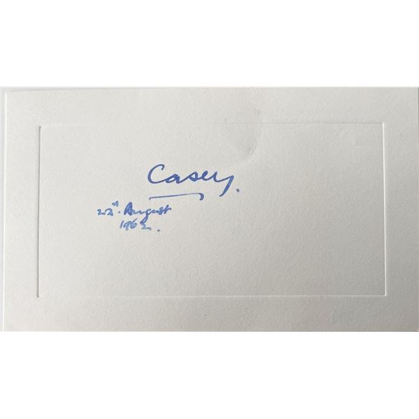 Richard Casey, Baron Casey original signature
