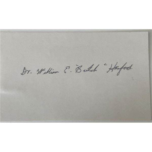 Chemist Dr. William E. Hanford autograph note