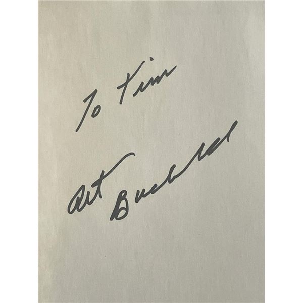 Washington Post Columnist Arth Buchwald autograph note