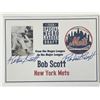 Image 1 : Mets baseball player Robert Scott signed card