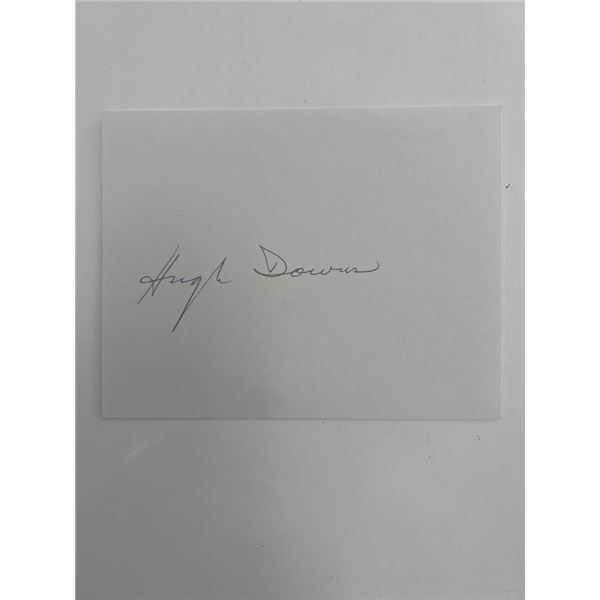 Newscaster Hugh Downs original signature