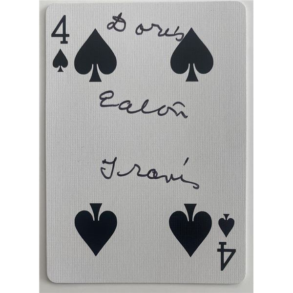 Doris Eaton Travis signed playing card
