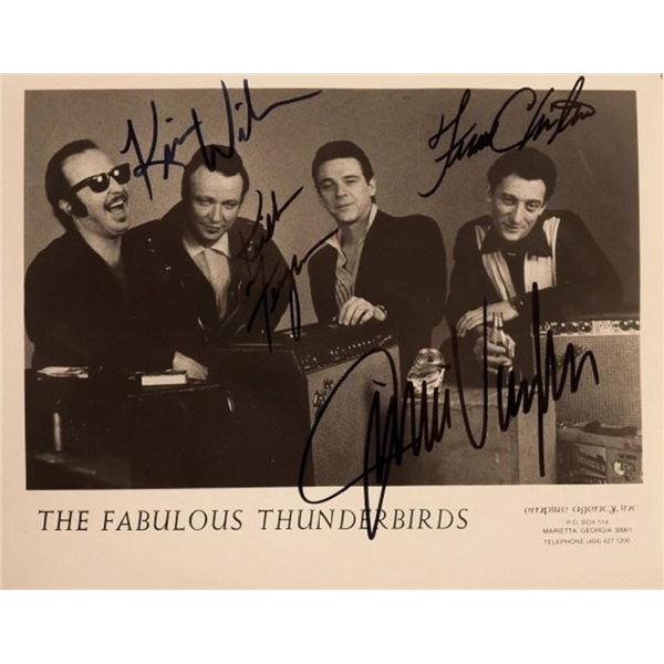 The Fabulous Thunderbirds signed promo photo