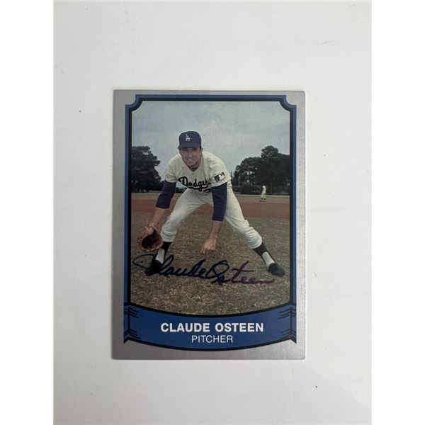 LA Dodgers Claude Osteen signed trading card
