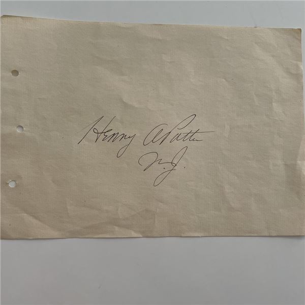 Henry A. Patten signature cut