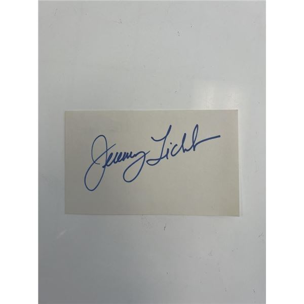 Valerie actor Jeremy Licht original signature