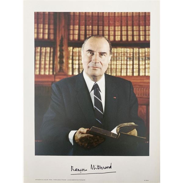 FranÃ§ois Mitterrand signed photo
