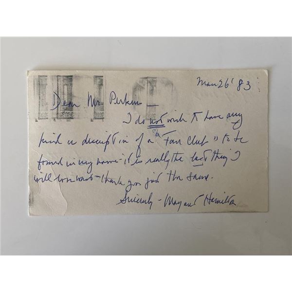 Vintage signed note