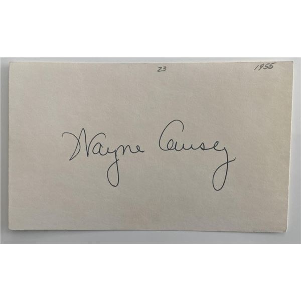 Baseball player Wayne Causey original signature