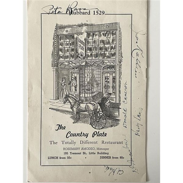 Rosalinda play signed pamphlet