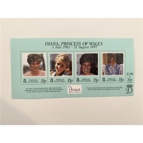 Diana Princess of Wales commemorative stamp set