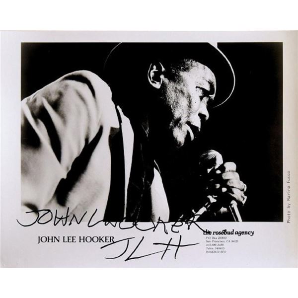 John L Hooker signed promo photo