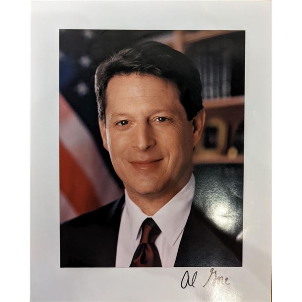 Al Gore Photo. Printed Signature