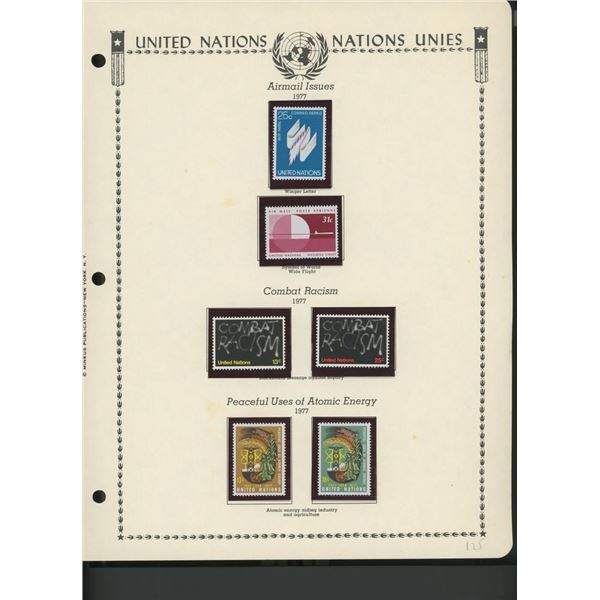 United Nations New York Stamps 1977