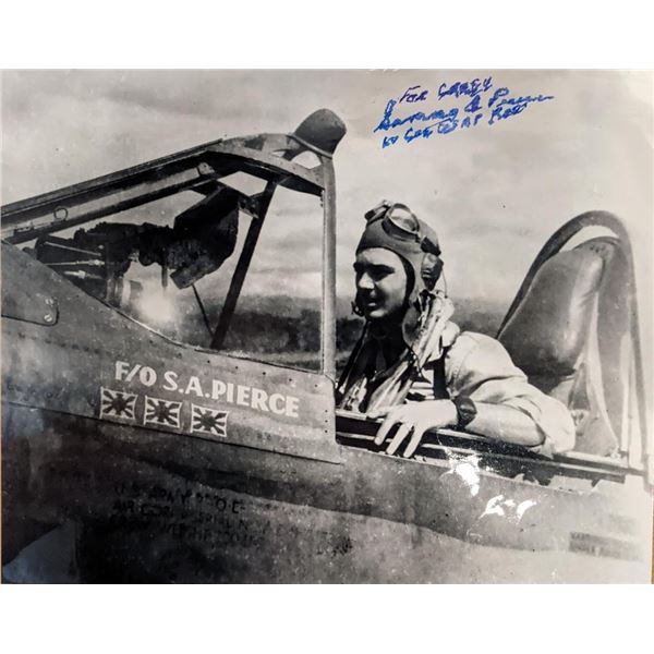 WW2 ACE Sammy Pierce Signed Photo