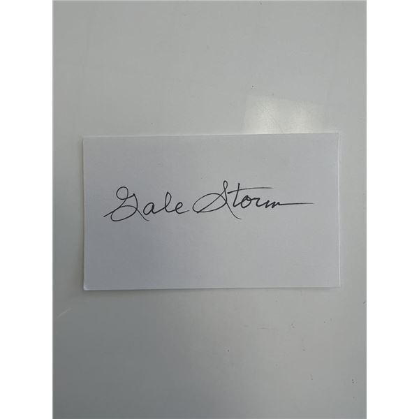 Actress and singer Gale Storm original signature