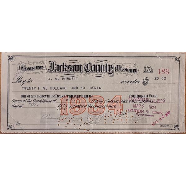 1934 Check