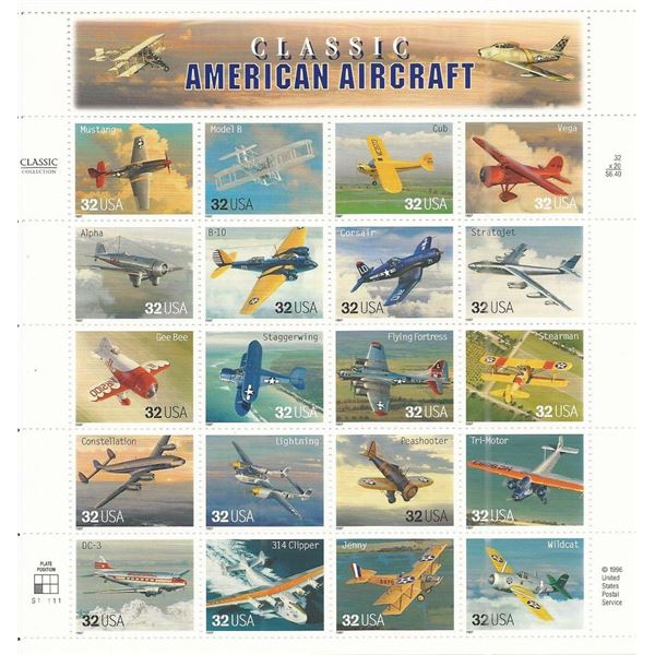 Classic American Aircraft Stamps