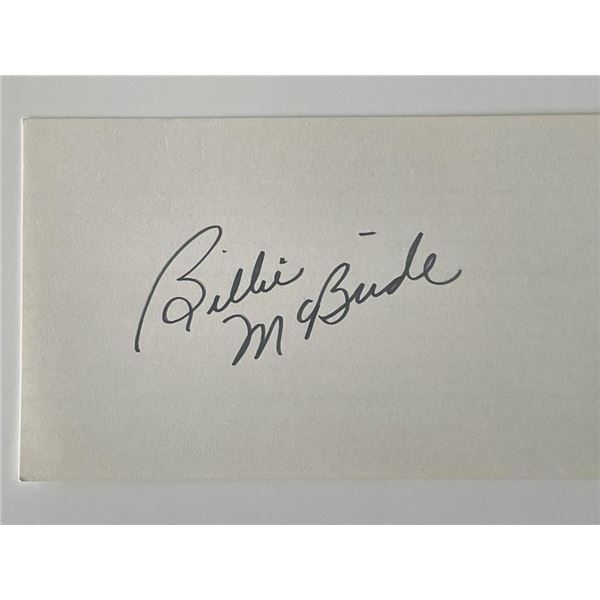 The Shing Billie McBride autograph note