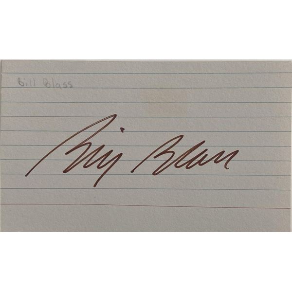 Fashion designer Bill Blass original signature