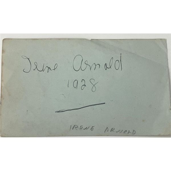 Irene Arnold and Monti Ryan original signatures