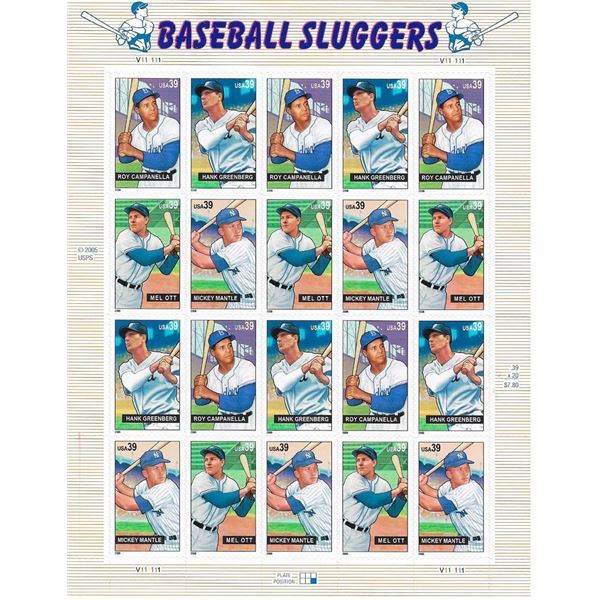 Baseball Sluggers Stamps