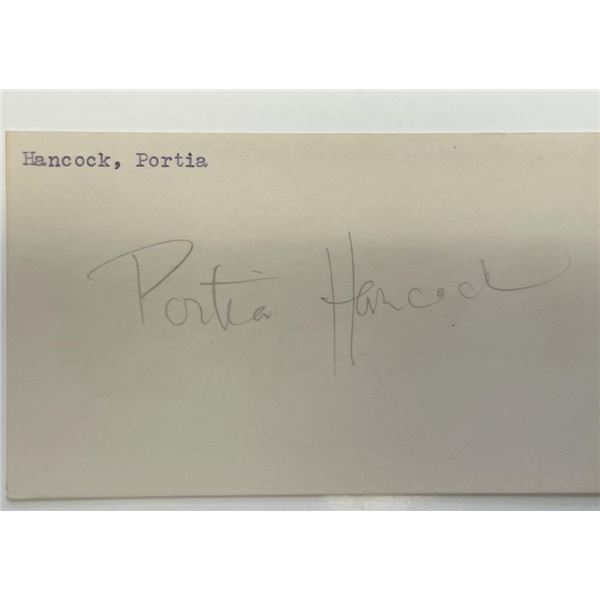Swimming star Portia Hancock autograph note
