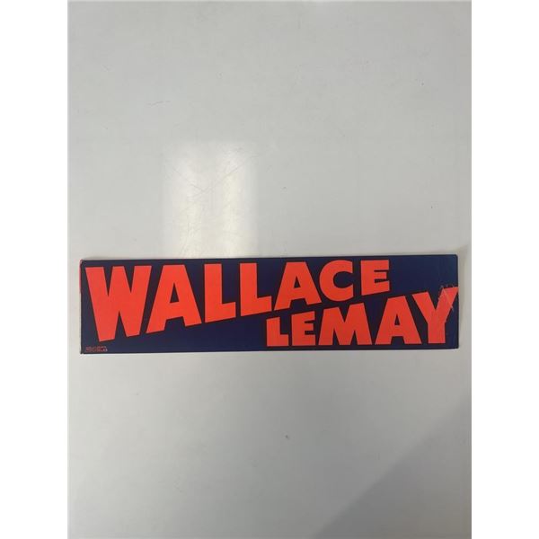 Wallace-Lemay campaign bumper sticker