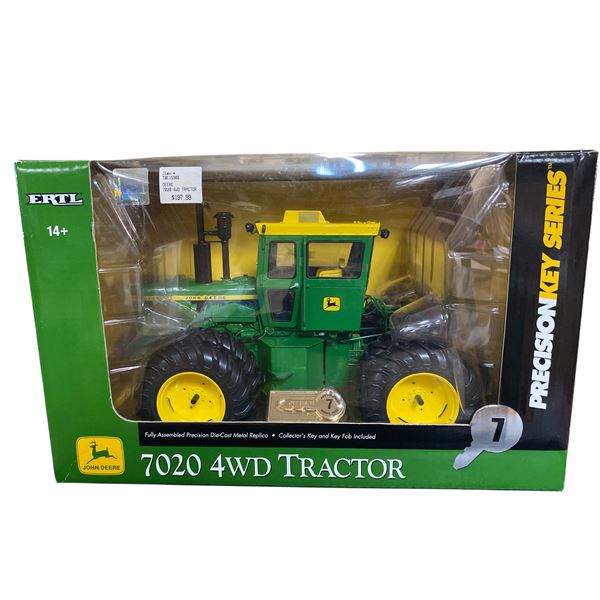 John Deere 7020 4WD Tractor 7 Precision Key Series 1/16 Scale In Original Box