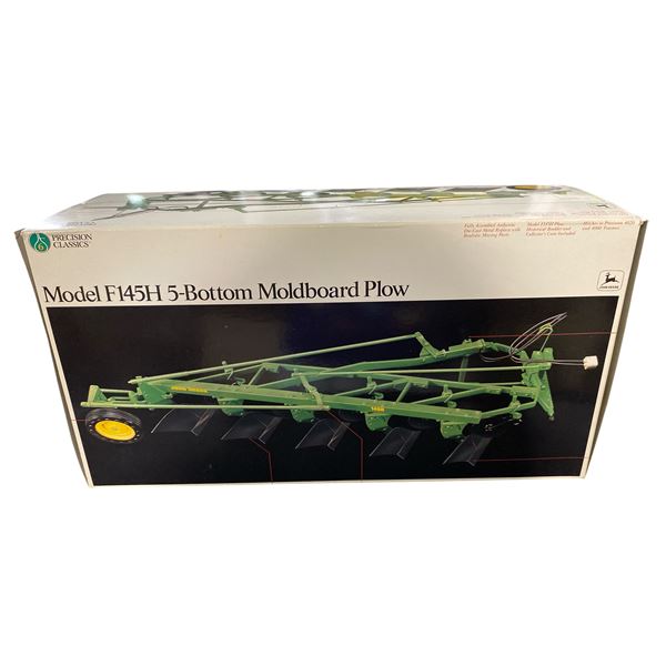 John Deere Precision Classics 6 Model F145H 5-Button Moldboard Plow 1/16 Scale 5763 In Original Box
