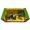 Image 2 : John Deere X728 Garden Tractor with Attachments - Ertl #1589 - 1:16 Scale Diecast in Original Box