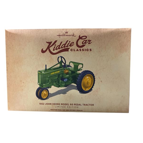 John Deere Hallmark Kiddie Car Classic 1952 Model 60 Pedal Tractor in Original Box
