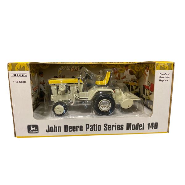 Yellow John Deere Patio Series Model 140 - Precision Ertl #15557 - 1:16 Scale Diecast in Original Bo