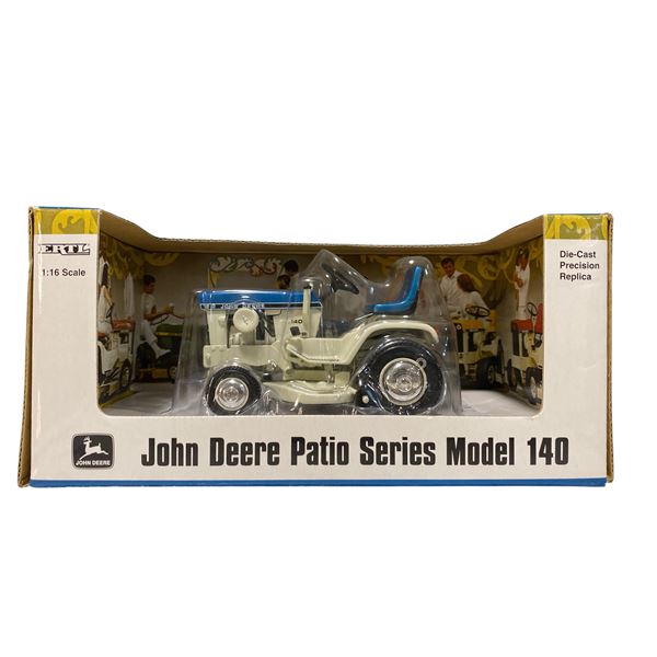 Blue John Deere Patio Series Model 140 - Precision Ertl #15554 - 1:16 Scale Diecast in Original Box