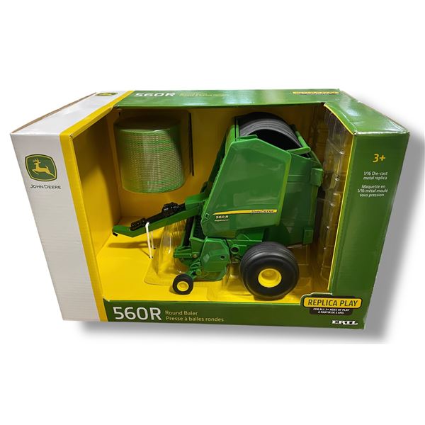 John Deere  560R Round Baler - Ertl Replica Play #45690 - 1:16 Scale Diecast in Original Box